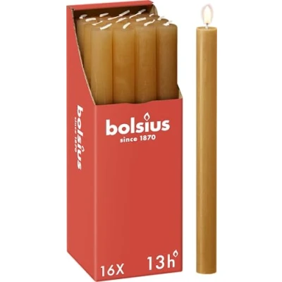 Afbeelding van Bolsius Tafelkaars Geel 16x