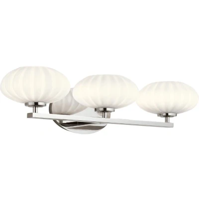 Afbeelding van Kichler LED Wandlamp Pim 3W 3000K 300Lm 830 IP44 Dimbaar Polished Chrome