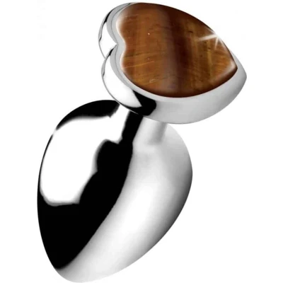 Afbeelding van XR Brands Tiger Eye Heart Butt Plug Large brown