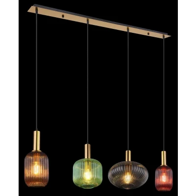 Afbeelding van Globo hanglamp Normy messing metaal 15469 4H