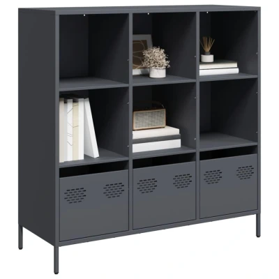 Afbeelding van Hoge kast 101,5x39x103,5 cm staal antracietkleurig