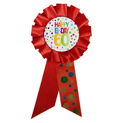 Afbeelding van Folat 60 Jaar Happy Birthday Stippen Rozet