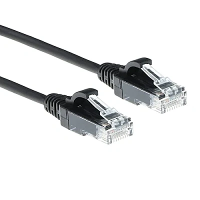 Afbeelding van ACT DC9907 LSZH U/UTP CAT6 Datacenter Slimline Patchkabel Snagless RJ45 Connectoren Zwart 7 meter