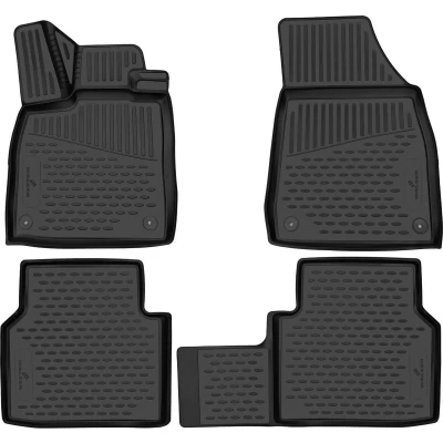 Afbeelding van WALSER XTR 75317 Vloermatset Waterdicht Rubber voor en achter Zwart Op maat gemaakt