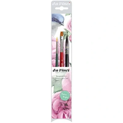 Afbeelding van da Vinci Botanical Art Watercolour Set van 3 aquarelpenselen serie 498 nr. 2, 5570 5880 8