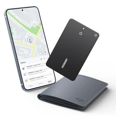 Afbeelding van UGREEN FineTrack Slim S Smart Finder Tag Tracker Bluetooth Wallet Galaxy alleen ultradun 1,7 mm waterdicht IP68 1 jaar compatibel met SmartThings voor portemonnee, sleutels, bagage, koffer