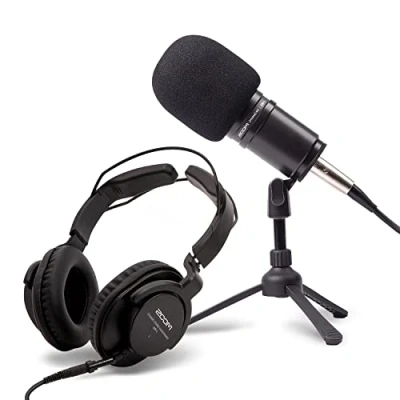 Afbeelding van Zoom ZDM 1PMP Podcast set met microfoon, hoofdtelefoon, statief, kabel en windscherm