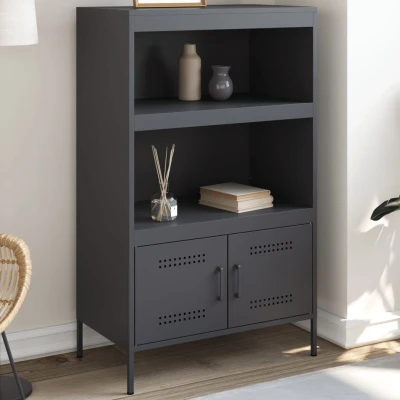 Afbeelding van Hoge kast 68x39x113 cm staal antracietkleurig