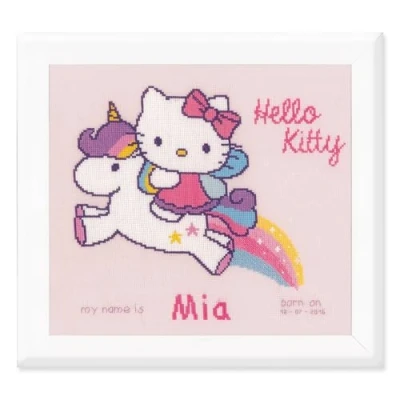 Afbeelding van Geboortetegel Hello Kitty op Unicorn 0156716