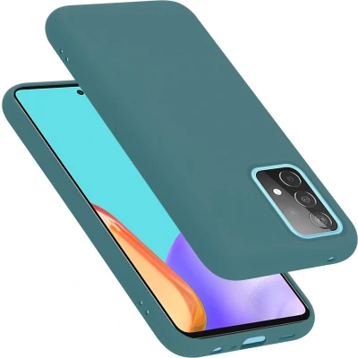 Afbeelding van Cadorabo Hoesje geschikt voor Samsung Galaxy A52 (4G / 5G) A52s in LIQUID GROEN Beschermhoes gemaakt van flexibel TPU silicone Case Cover