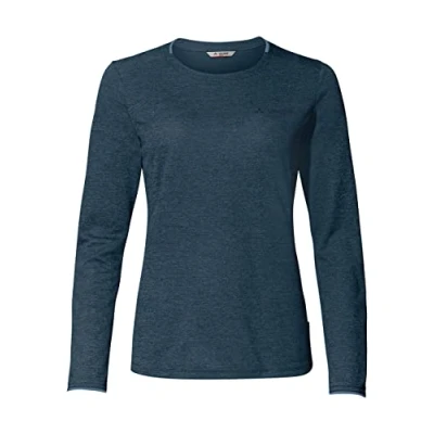 Afbeelding van Vaude Womens Essential Longsleeve, Dames, Maat: 36, Dark sea uni