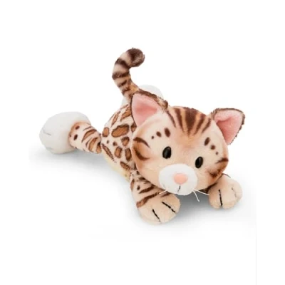 Afbeelding van NICI 62191 Pluche luipaardkat, zacht, schattig, om te knuffelen en spelen, geweldig cadeau idee, voor kinderen volwassenen, 20 cm, bruin