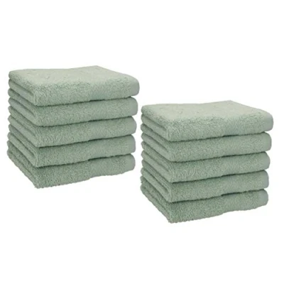 Afbeelding van Betz 10 stuks zeepdoekjes, set premium 100% katoen, afmetingen 30 x cm, kleur heugroen