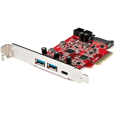Afbeelding van StarTech 5 poorts USB PCIe Kaart 10Gbps 2xUSB/1xUSB C,1x IDC