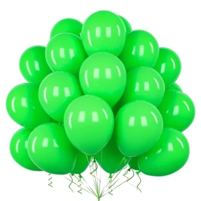 Afbeelding van Teselife 50 stuks 30,5 cm groene latexballonnen voor mannen, jongens, verjaardag, huwelijksaanzoek, jubileum, afstuderen, verloving, babyshower, safari op de