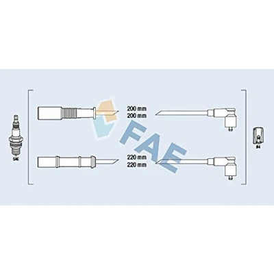 Afbeelding van RIDEX 685I0090 Bougiekabelset 4