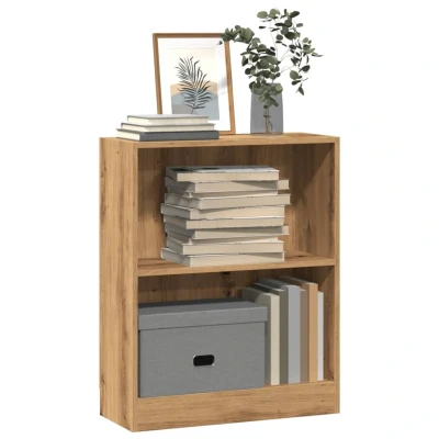 Afbeelding van vidaXL Boekenkast 60x24x76 cm bewerkt hout artisanaal eikenkleurig