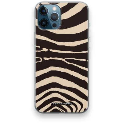 Afbeelding van Case Company® hoesje geschikt voor iPhone 12 Pro Arizona Zebra Soft Cover Telefoonhoesje Bescherming aan alle Kanten en Schermrand