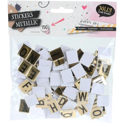 Afbeelding van Stickers EVA Metallic Letters, 150dlg.