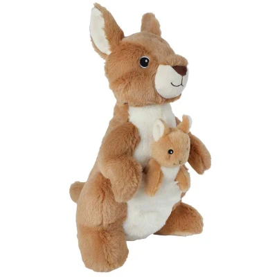 Afbeelding van Take Me Home Knuffel Pluche Kangaroo met Baby, 32cm