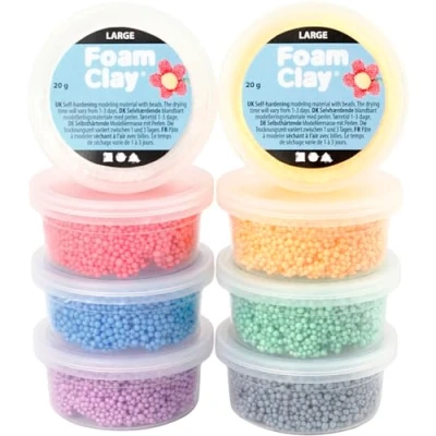 Afbeelding van Foam Clay Large, Diverse Kleuren, 20 gr, 8 Doosje