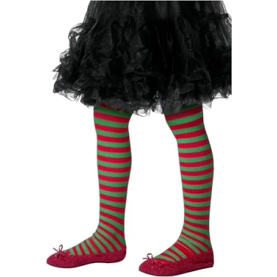 Afbeelding van Kinderpanty rood groen gestreept