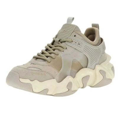 Afbeelding van Guess CESI Sneakers laag, Heren, Maat: 42, Beige Imitatieleer/ textiel