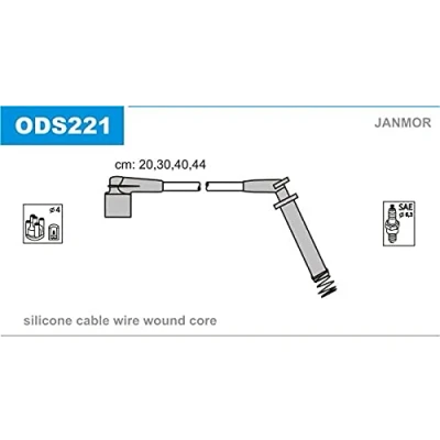Afbeelding van JANMOR ODS221 Bougiekabelset OPEL: Corsa B Hatchback, Astra F Convertible, Saloon