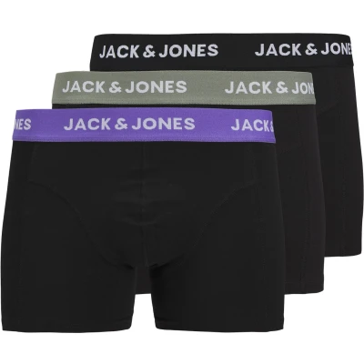 Afbeelding van Jack &amp; Jones Jacaxel SOLID3 PACK Onderbroeken black pack:black black, Heren, Maat: Medium,