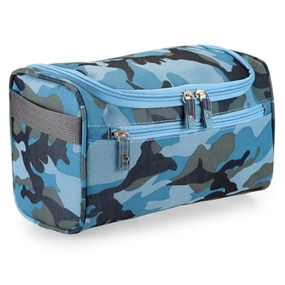 Afbeelding van IGNPION Reis toilettas om op te hangen, voor heren, camouflage/blauw, camouflage/blauw