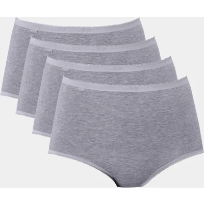 Afbeelding van sloggi Basic+ Dames Maxi slip 4 pack Lichtgrijs