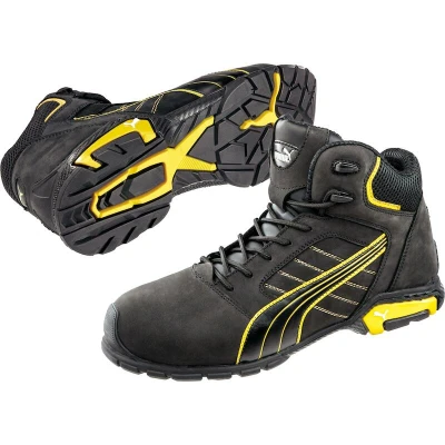 Afbeelding van PUMA Amsterdam Mid 632240 42 Hoge veiligheidsschoenen S3 Schoenmaat (EU): Zwart, Geel 1 stuk(s)
