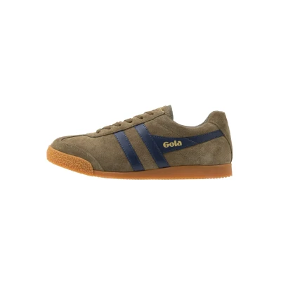 Afbeelding van Gola Harrier Sneakers laag, Heren, Maat: 44, Khaki/navy Leer en imitatieleer