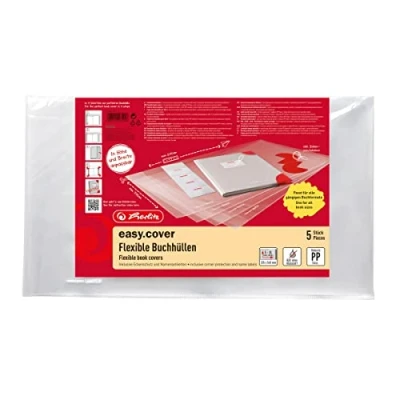 Image de Herlitz Couvre Livre Easy Cover, 5 Pièces dans Un sachet en polyéthylène