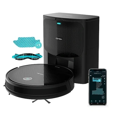 Afbeelding van Cecotec Conga 2499 Ultra Home Advanced robotstofzuiger met zelfledigingsbasis Gyroscopische technologie, 2100 Pa, app, multifunctionele borstel, 2 zijborstels, dweil, automatische detectie