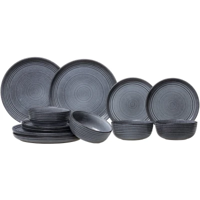 Afbeelding van Cosy &amp; Trendy serviesset Kentucky Grey 12 Delig