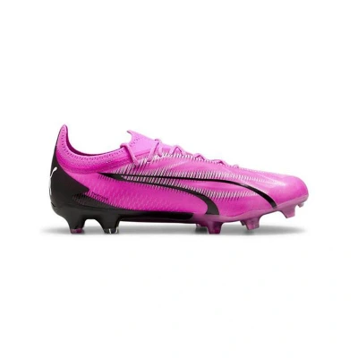 Afbeelding van Puma Ultra Ultimate FG/AG Voetbalschoenen met kunststof noppen, Heren, Maat: 40, Poison pink/white/black Kunststof/ textiel