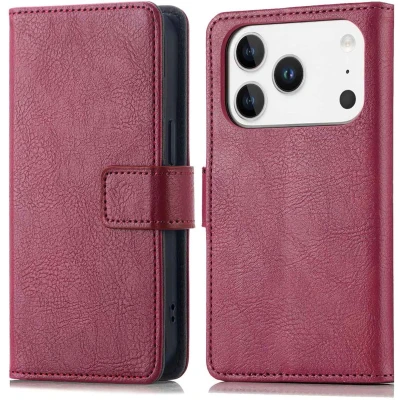 Afbeelding van imoshion Luxe Bookcase voor de Apple iPhone 17 Pro Bordeaux
