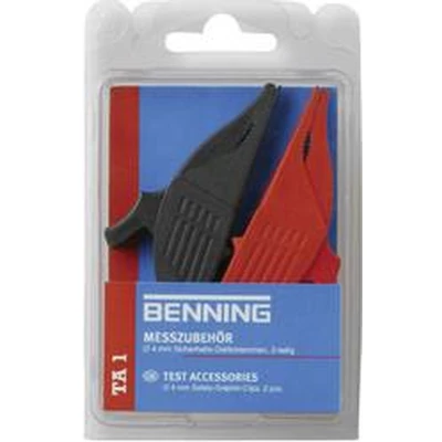 Afbeelding van Benning TA 1 Veiligheids krokodilklemmenset Steekaansluiting 4 mm CAT III 1000 V Rood, Zwart