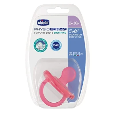Afbeelding van Chicco Fopspeen Physio Soft Siliconen Roze 16 Maanden