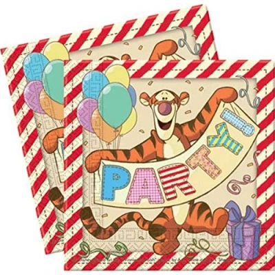 Afbeelding van Disney Procos Winnie Alphabet 80499 papieren servetten, 33 x cm, meerkleurig, 20 stuks