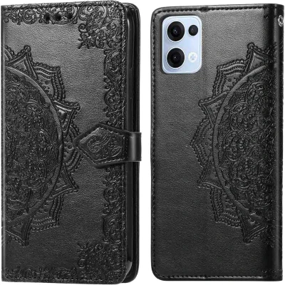 Afbeelding van imoshion Hoesje Geschikt voor Oppo Reno 13 Mandala Bookcase Zwart