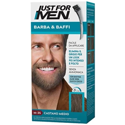 Afbeelding van Just for Men Snor &amp; Beard M35 Medium Bruine Baard Tinctuur 28 g 1 stuk