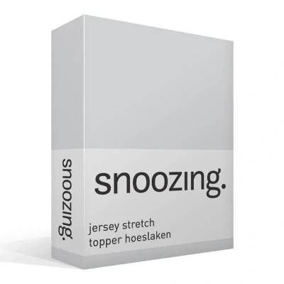 Afbeelding van Snoozing Jersey Stretch Topper Hoeslaken Eenpersoons 90/100x200/220 cm Grijs