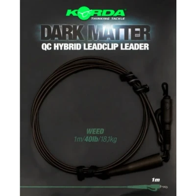 Afbeelding van Korda Dark Matter Leader QC Hybrid Clip Weed 50cm Karper onderlijn