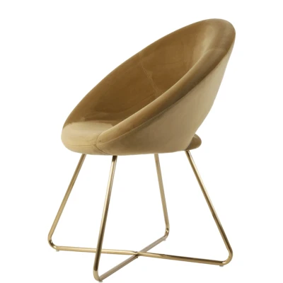 Afbeelding van Fauteuil Charlie velvet karamel