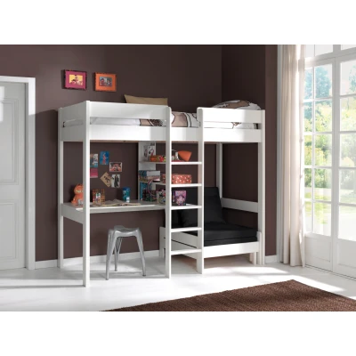 Afbeelding van LUCEVI Pino Mezzanine bed + Slaapfauteuil Matras Wit 90x200 cm