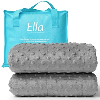 Afbeelding van Ella® Verzwaringsdeken Kind 3,2kg 100 x 150cm Zwaartedeken Weighted Blanket Verzwaarde Deken OEKO TEX Katoen &amp; Minky Fleece