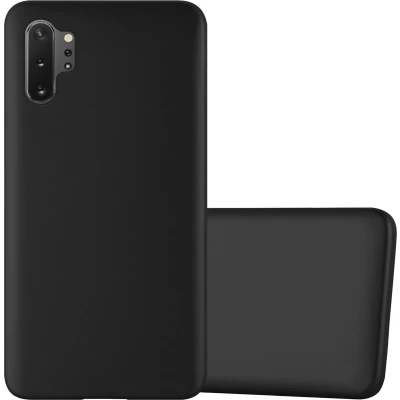 Afbeelding van Cadorabo Hoesje geschikt voor Samsung Galaxy NOTE 10 PLUS in METALLIC ZWART Beschermhoes gemaakt van flexibel TPU silicone Case Cover