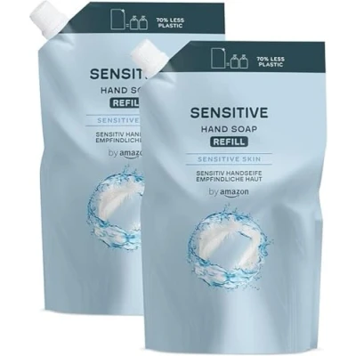 Image de by Amazon, Recharge de savon pour les mains délicat, 2 x 1000 ml